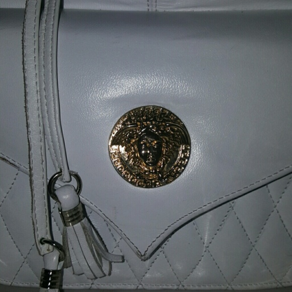 White Drawstring Purse - Picture 2 of 4